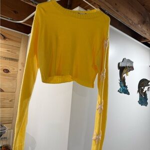 Altar'd State Sunny Yellow Knit Sweater
